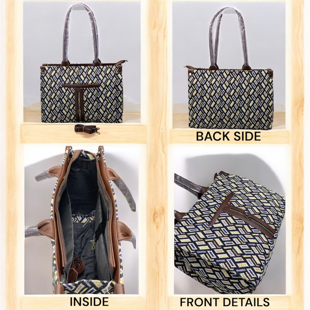 JACQUARD OFFICE TOTE