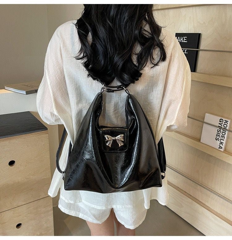 Midnight Shine Bow Backpack 2 in 1