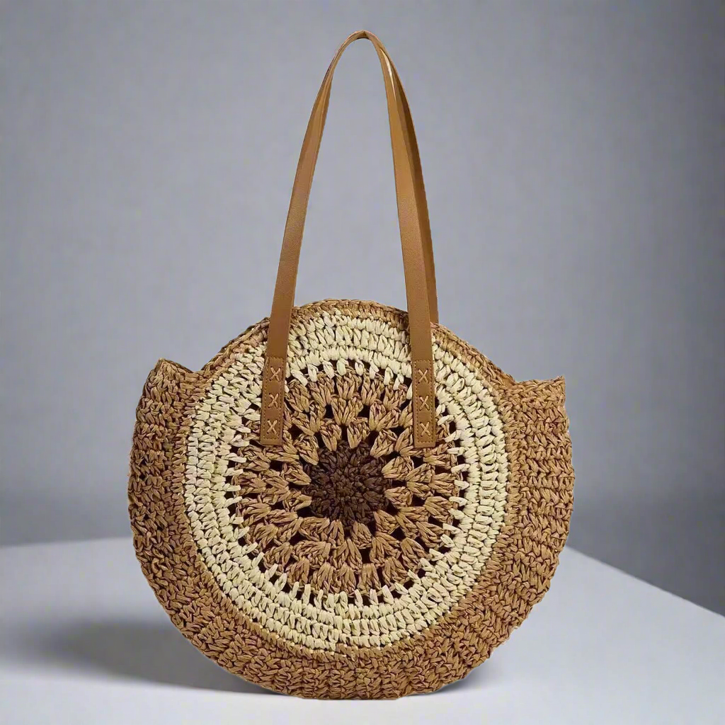 Rattan Straw Tote Bag