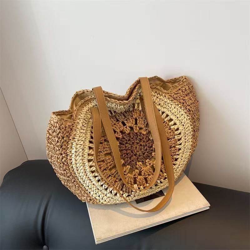 Rattan Straw Tote Bag