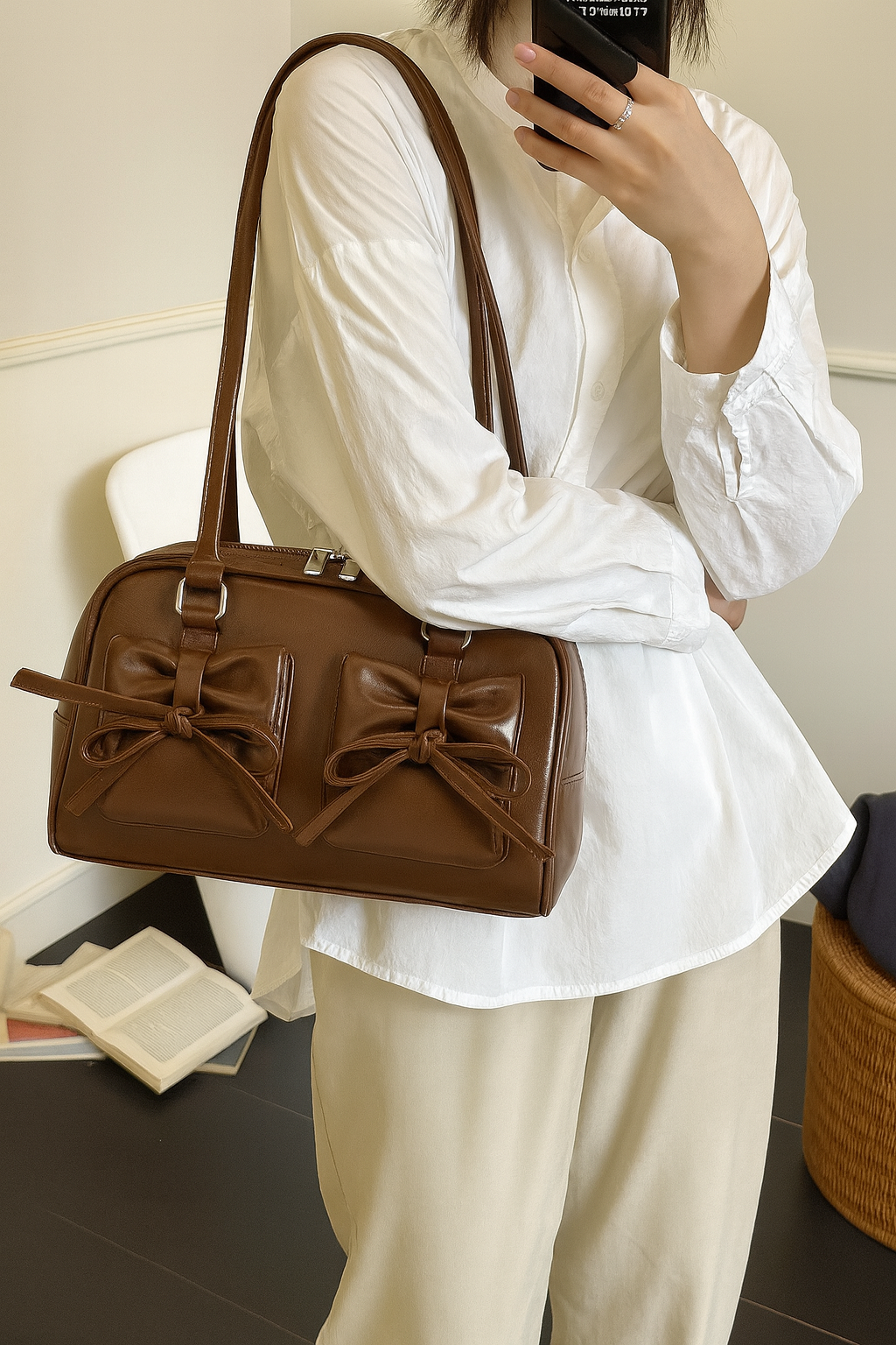 The 2 BOW TOTE BAG