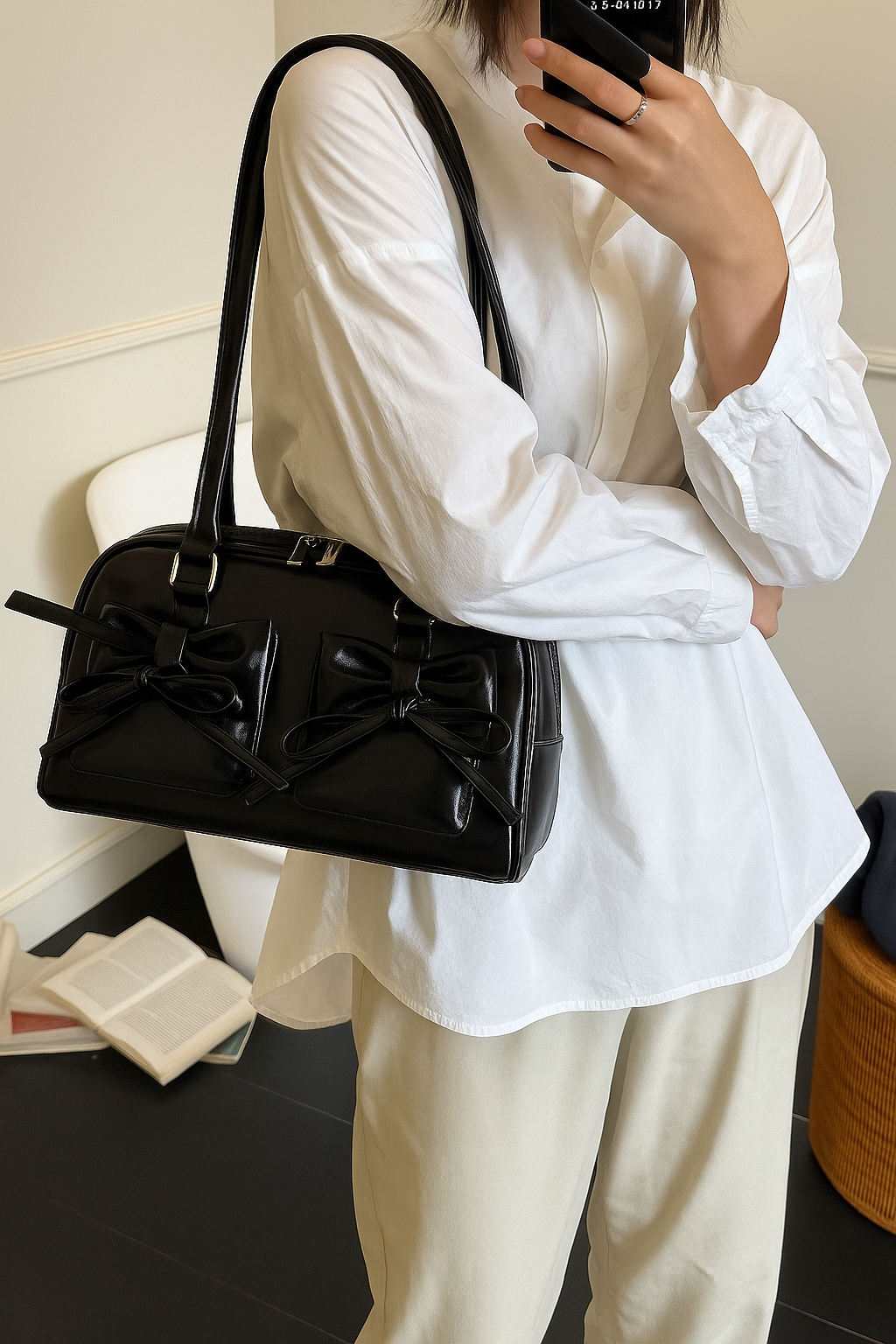 The 2 BOW TOTE BAG