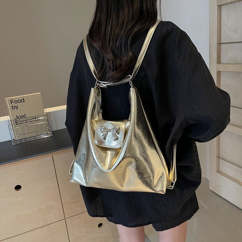 Midnight Shine Bow Backpack 2 in 1