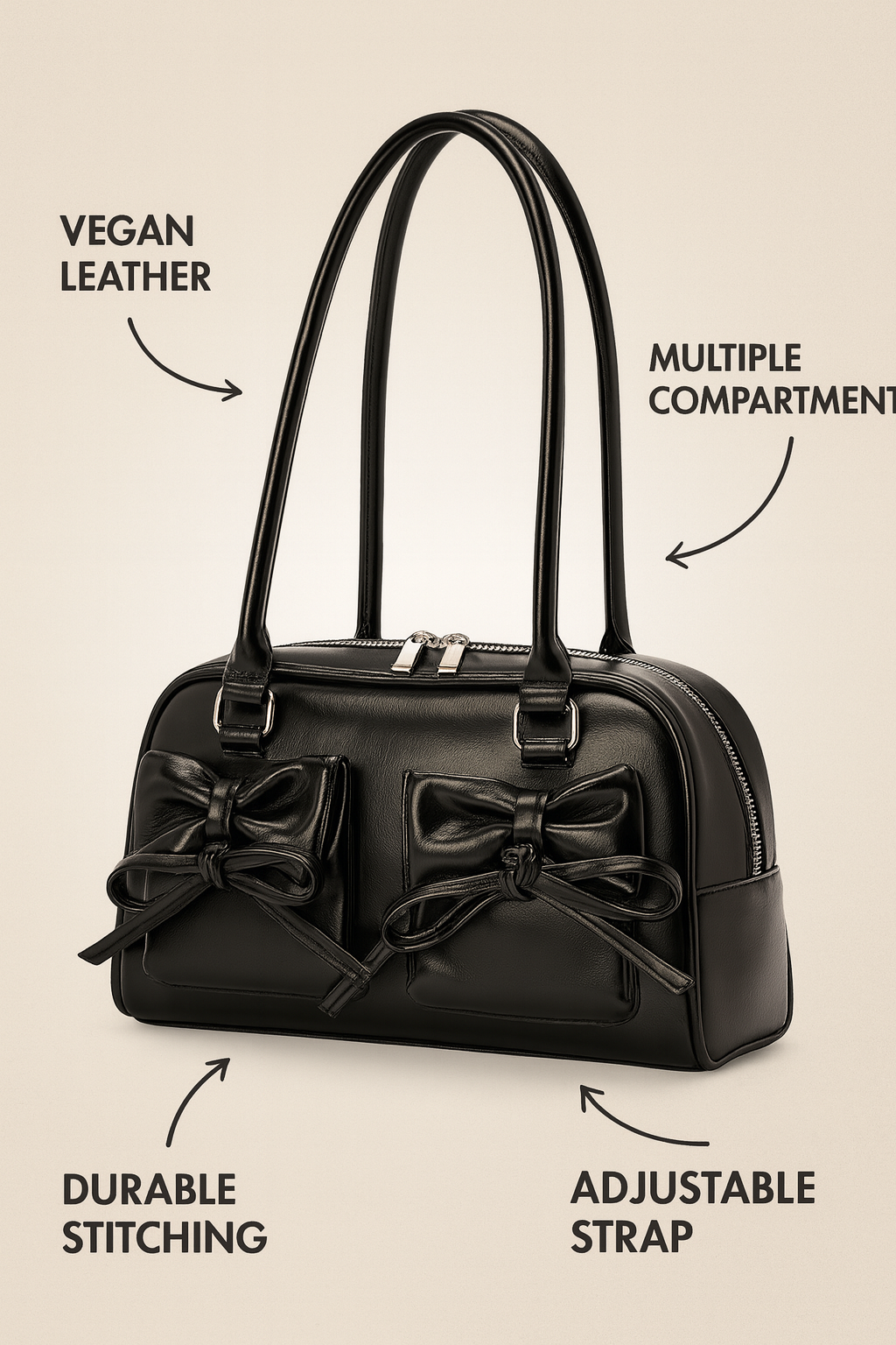 The 2 BOW TOTE BAG