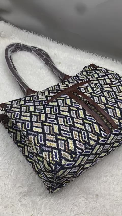 JACQUARD OFFICE TOTE